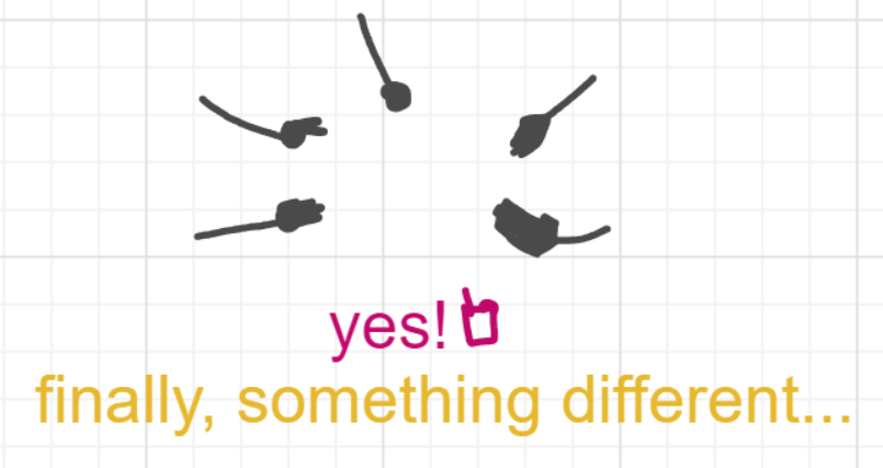 A panel from What's The Point, episode five of the Board Boards object show by Furretwalk/WalkingFurret.